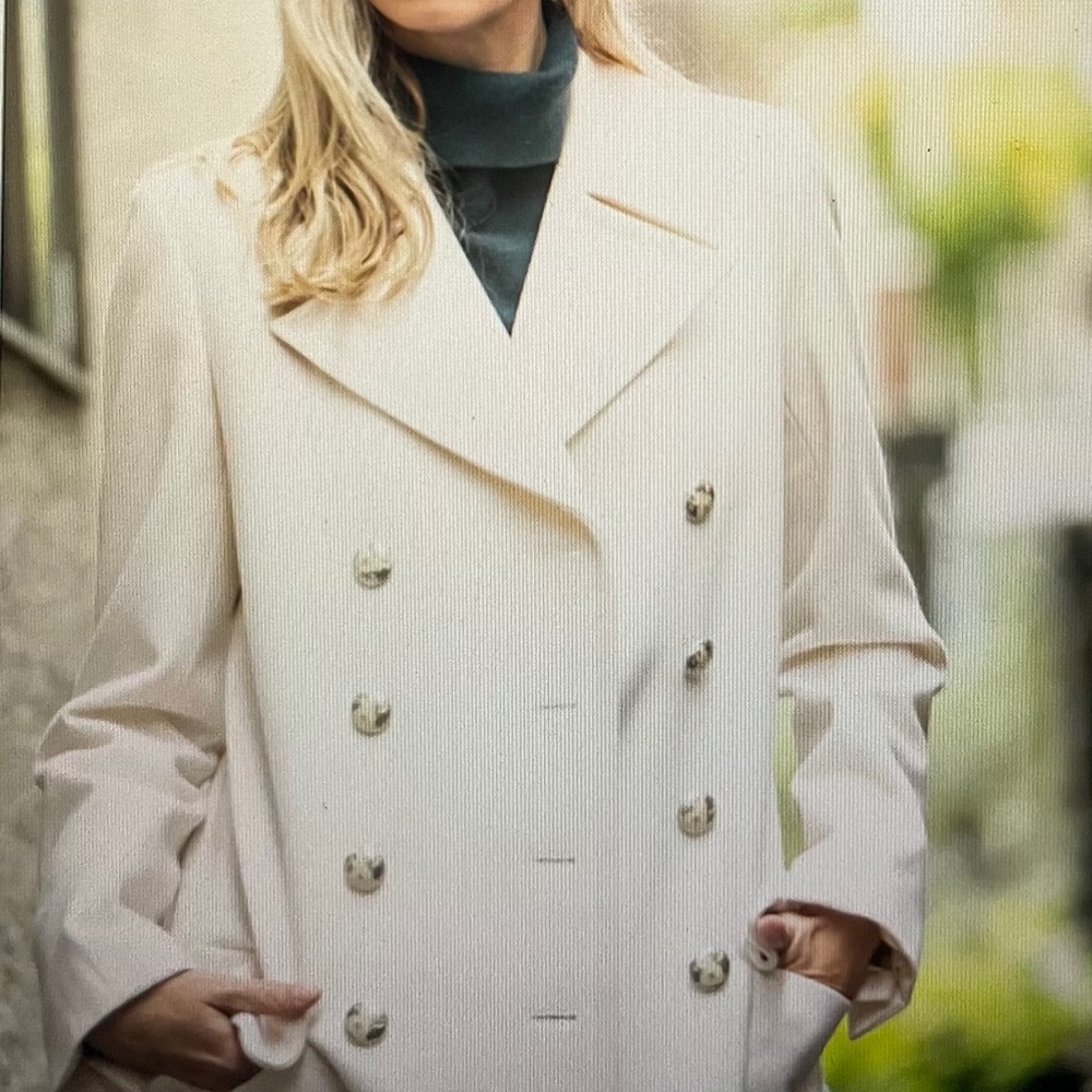 Authentic Chanel Cream Cashmere Coat